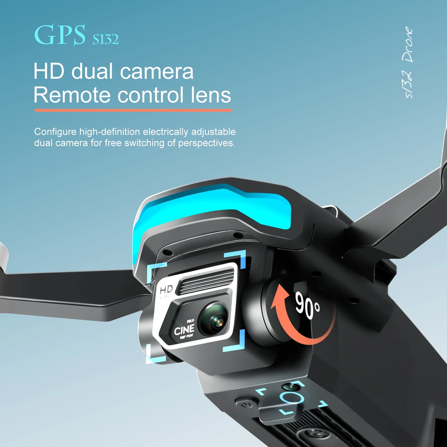 2025 GPS Quadcopter Drone with Dual HD Cameras and Intelligent Obstacle Avoidance