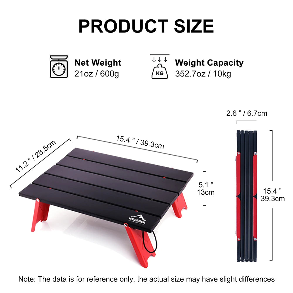 Widesea Portable Foldable Table for Camping Outdoor Picnic and Barbecue