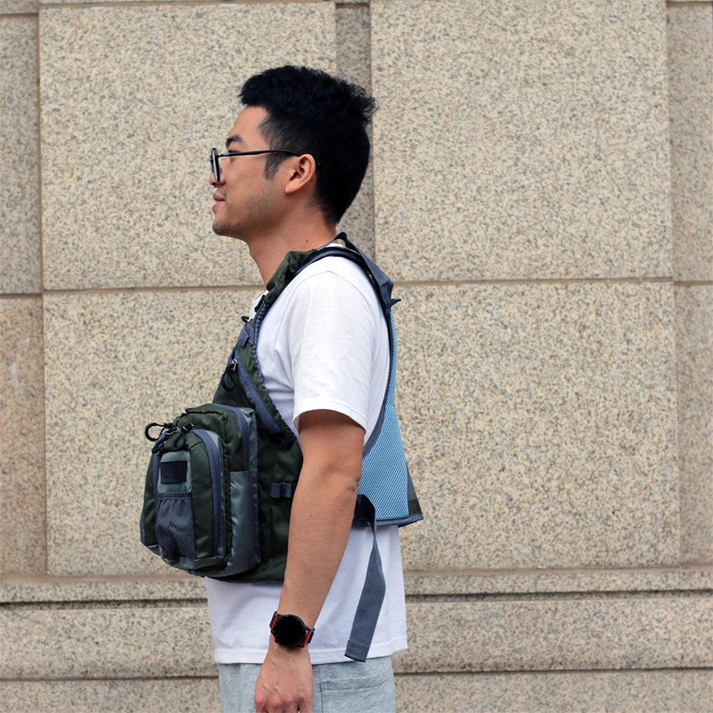 Fishing Vest with 10 Pockets Adjustable Waterproof Jacket for Men and Women