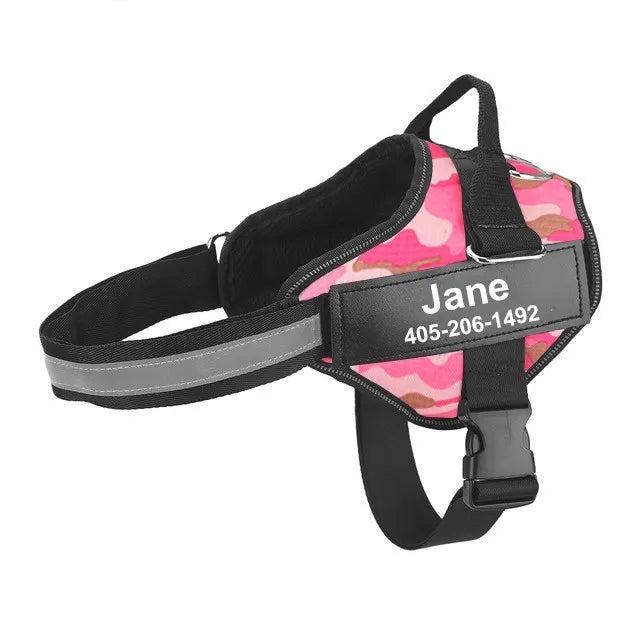 Adjustable Reflective Dog Harness Vest for Outdoor Walking Small to Large Dogs