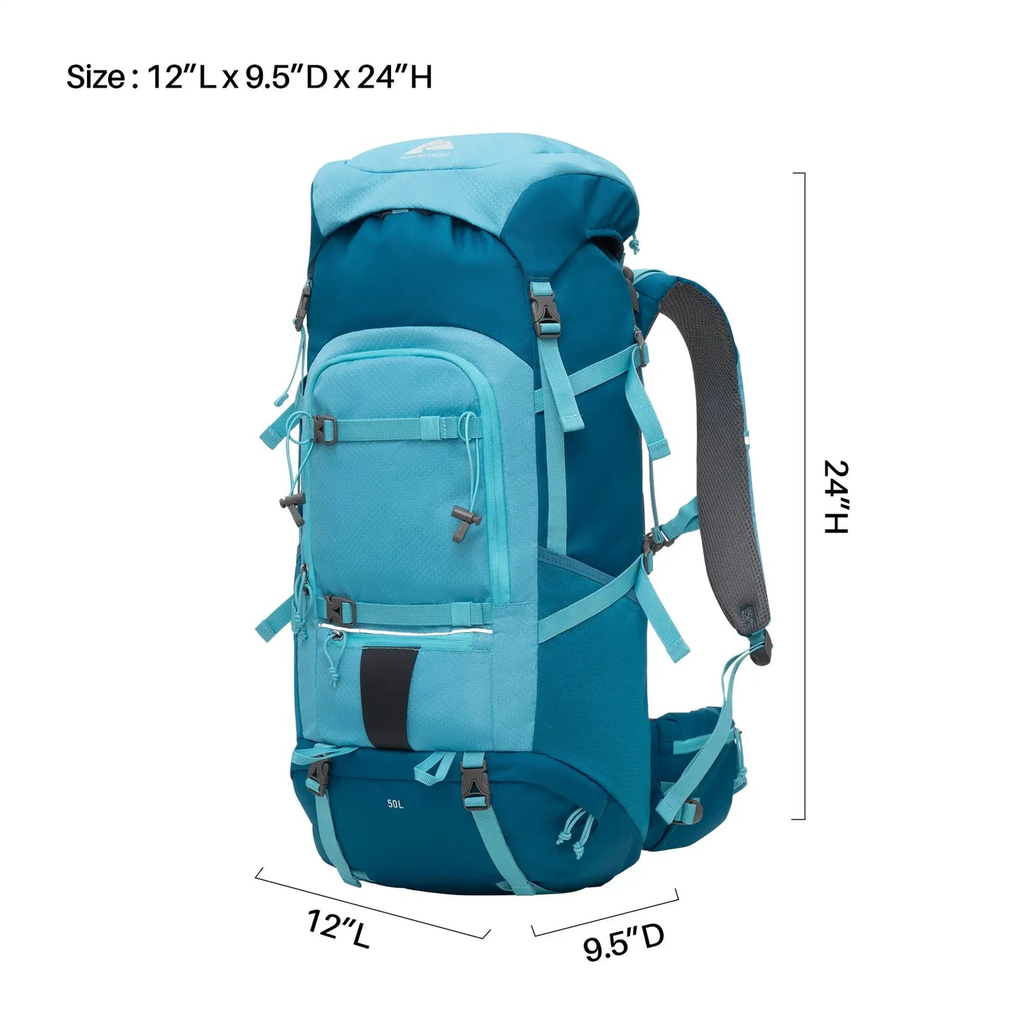 Ozark Trail 50L Hiking Backpack with Durable Fabric and Multiple Pockets