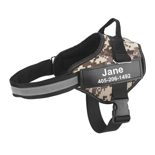 Adjustable Reflective Dog Harness Vest for Outdoor Walking Small to Large Dogs