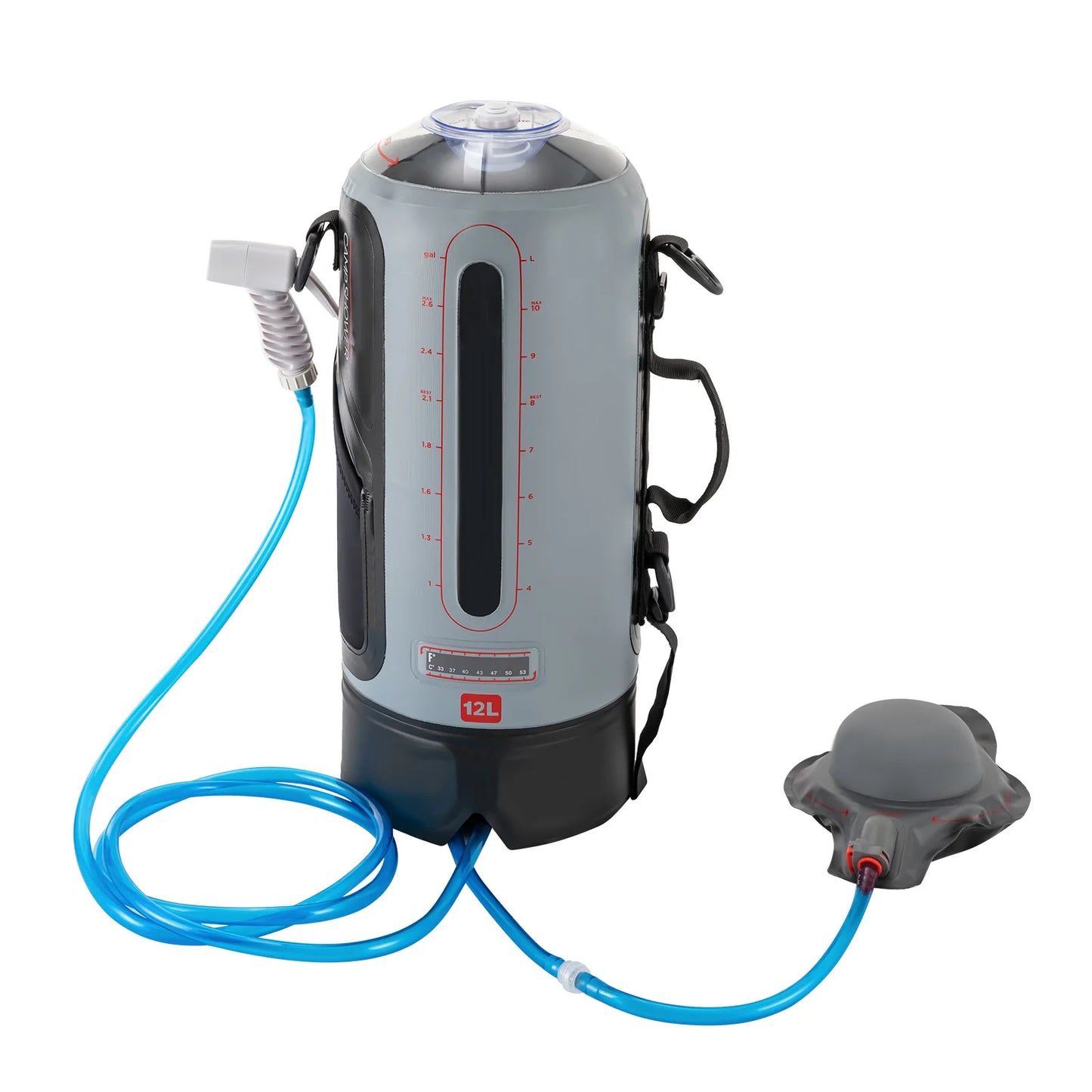 12L Portable Garden Shower with Pump Ideal for Camping and Outdoor Travel
