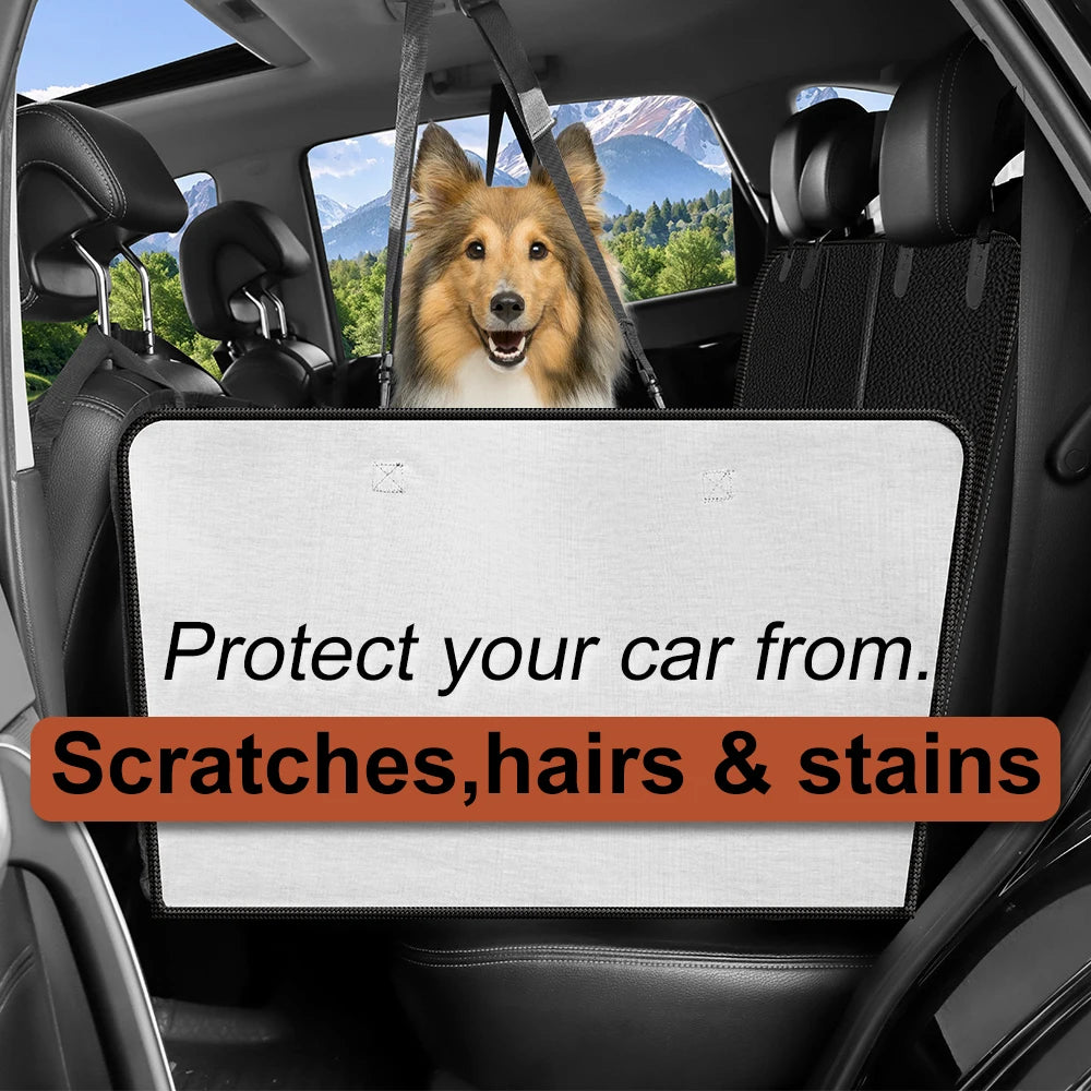 Back Seat Extender for Dogs Waterproof Car Seat Cover with Hard Bottom Protection