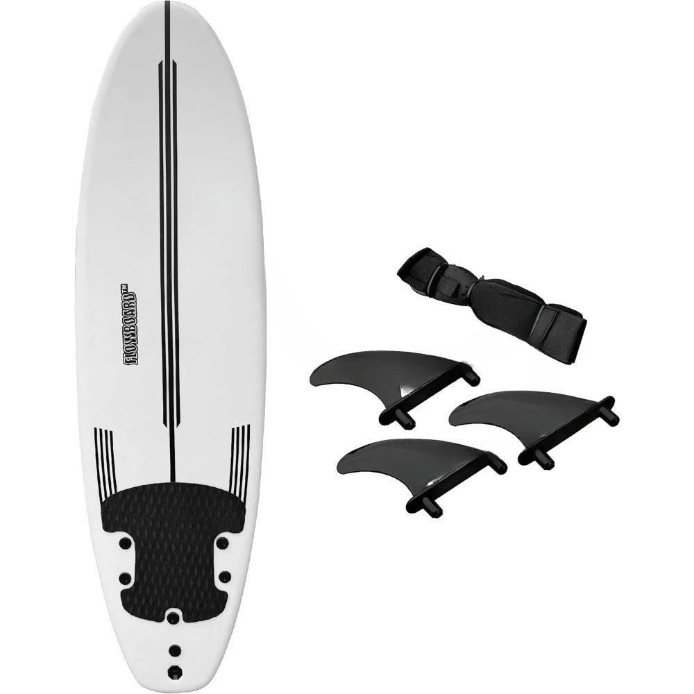 7 Foot Flowboard Surfboard Softboard Foam with Fins Leash and Traction Pad