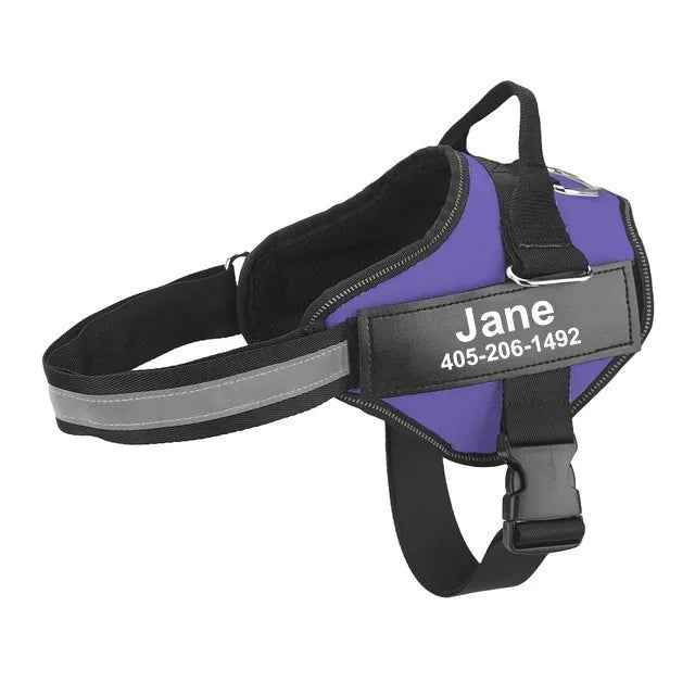 Adjustable Reflective Dog Harness Vest for Outdoor Walking Small to Large Dogs