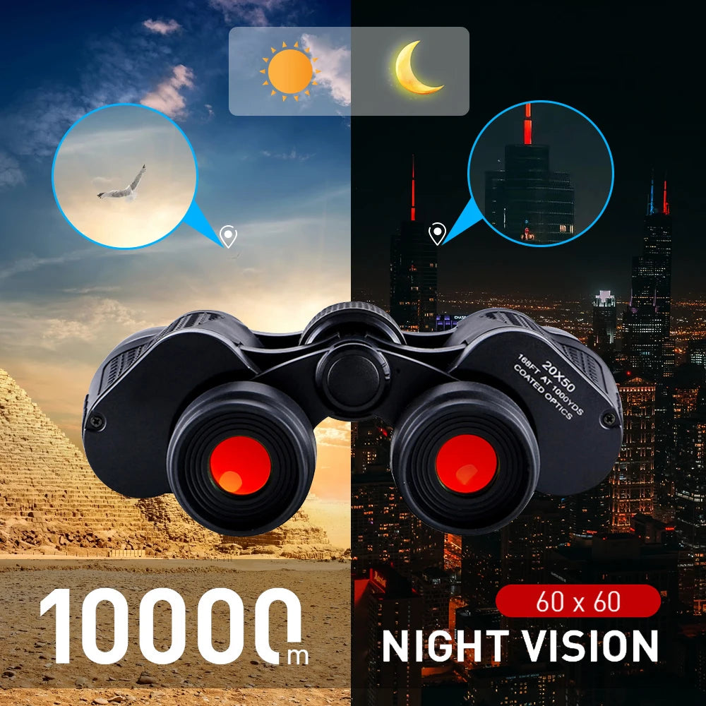 180x100 Zoom Binoculars Professional HD Waterproof Long Range Day Night Vision