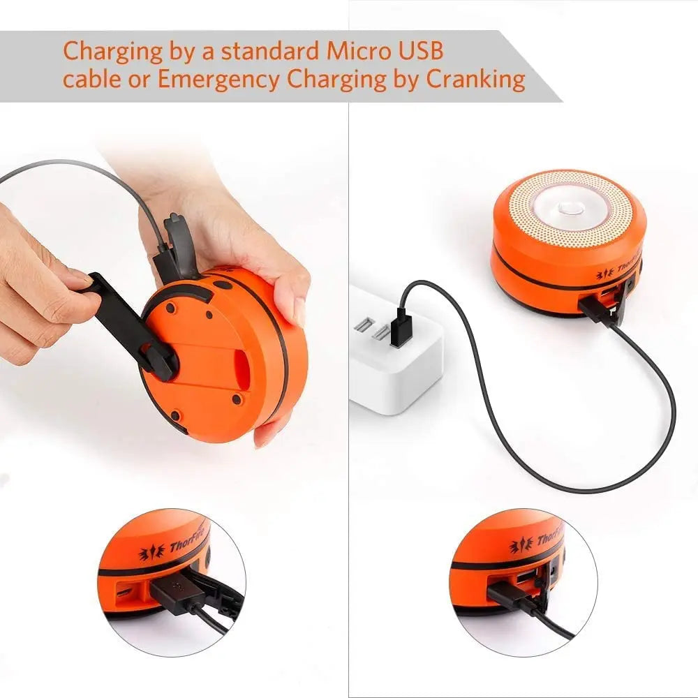 Solar Rechargeable Camping Lantern Power Bank Waterproof Portable Light 2/4PCS