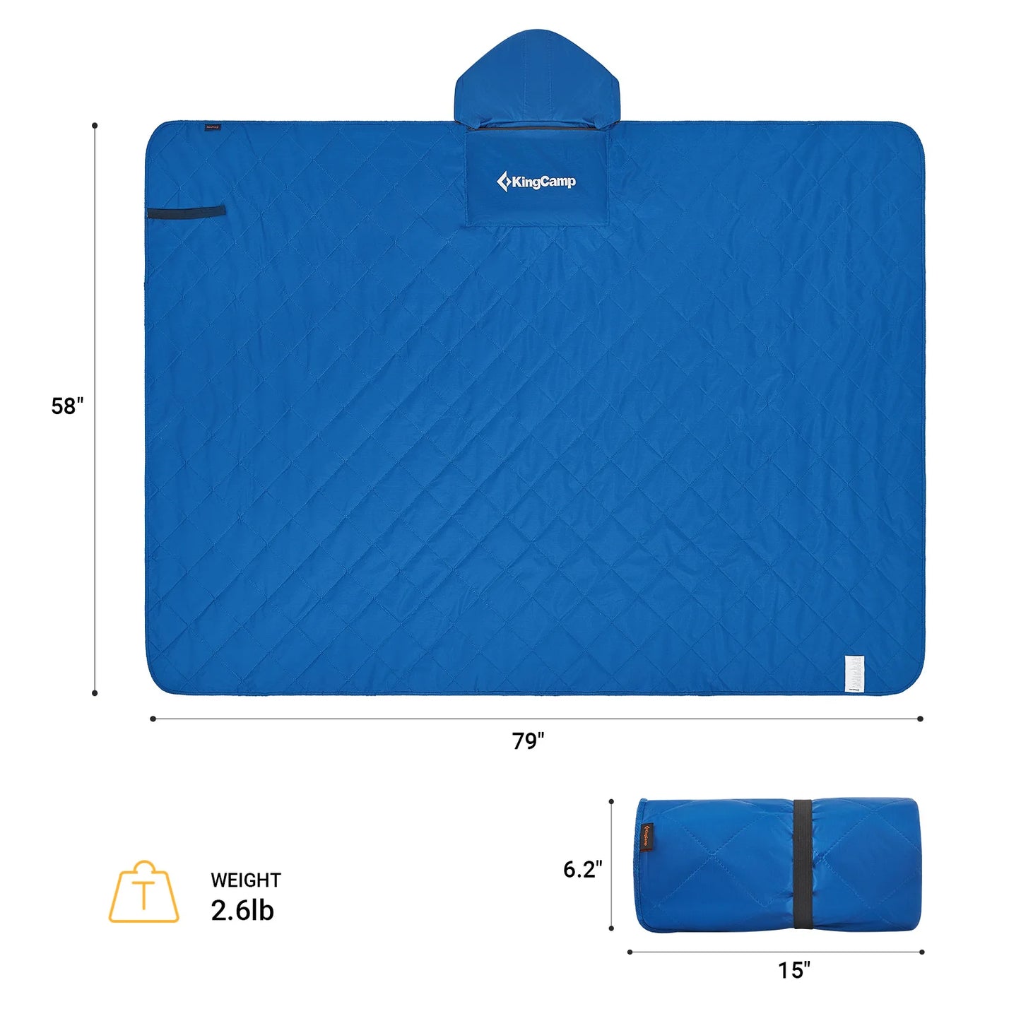 Kingcamp Waterproof Outdoor Blanket Portable Picnic and Beach Travel Rug