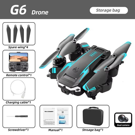 KBDFA G6 Professional Foldable Quadcopter Drone with HD Camera and GPS Features