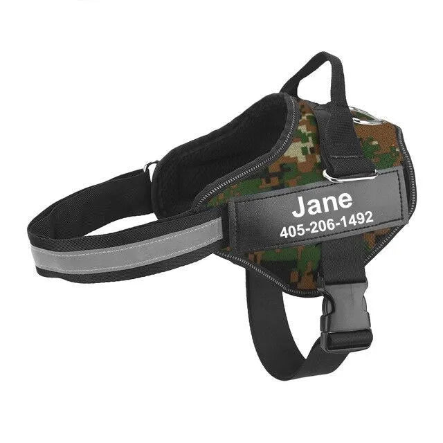 Adjustable Reflective Dog Harness Vest for Outdoor Walking Small to Large Dogs
