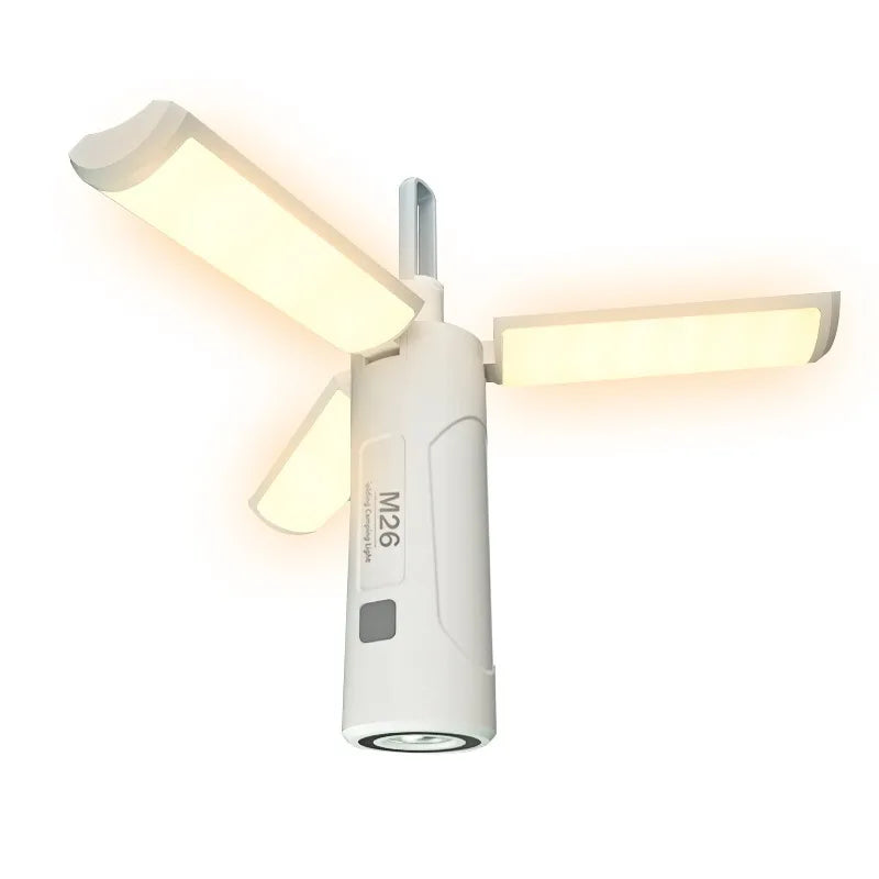 Portable Waterproof Camping Light with Magnetic Suction and Rechargeable Battery