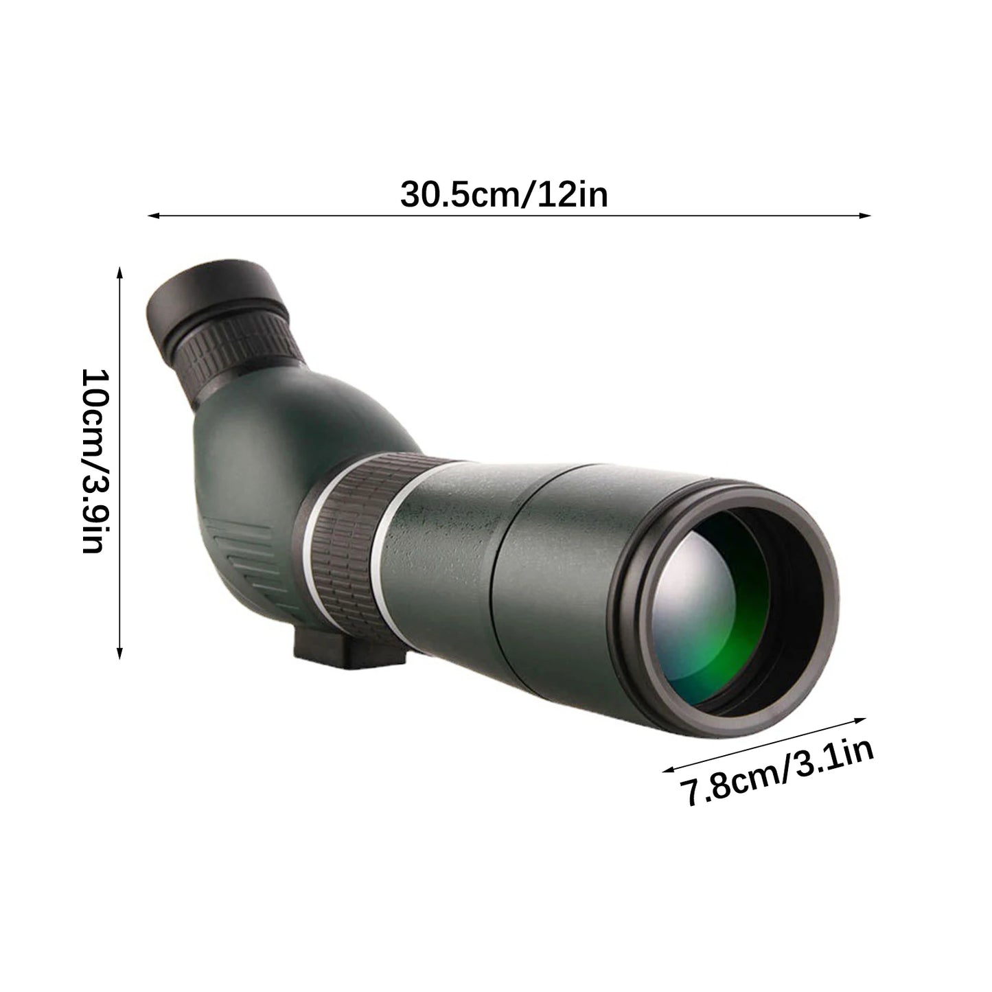 20-60X60 Zoom Angled Birdwatching Scope with HD Night Vision and Green Film
