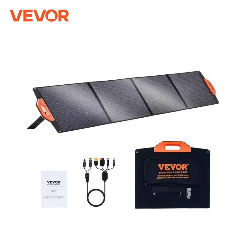 VEVOR Portable 200W Monocrystalline Solar Panel for Camping and Hiking