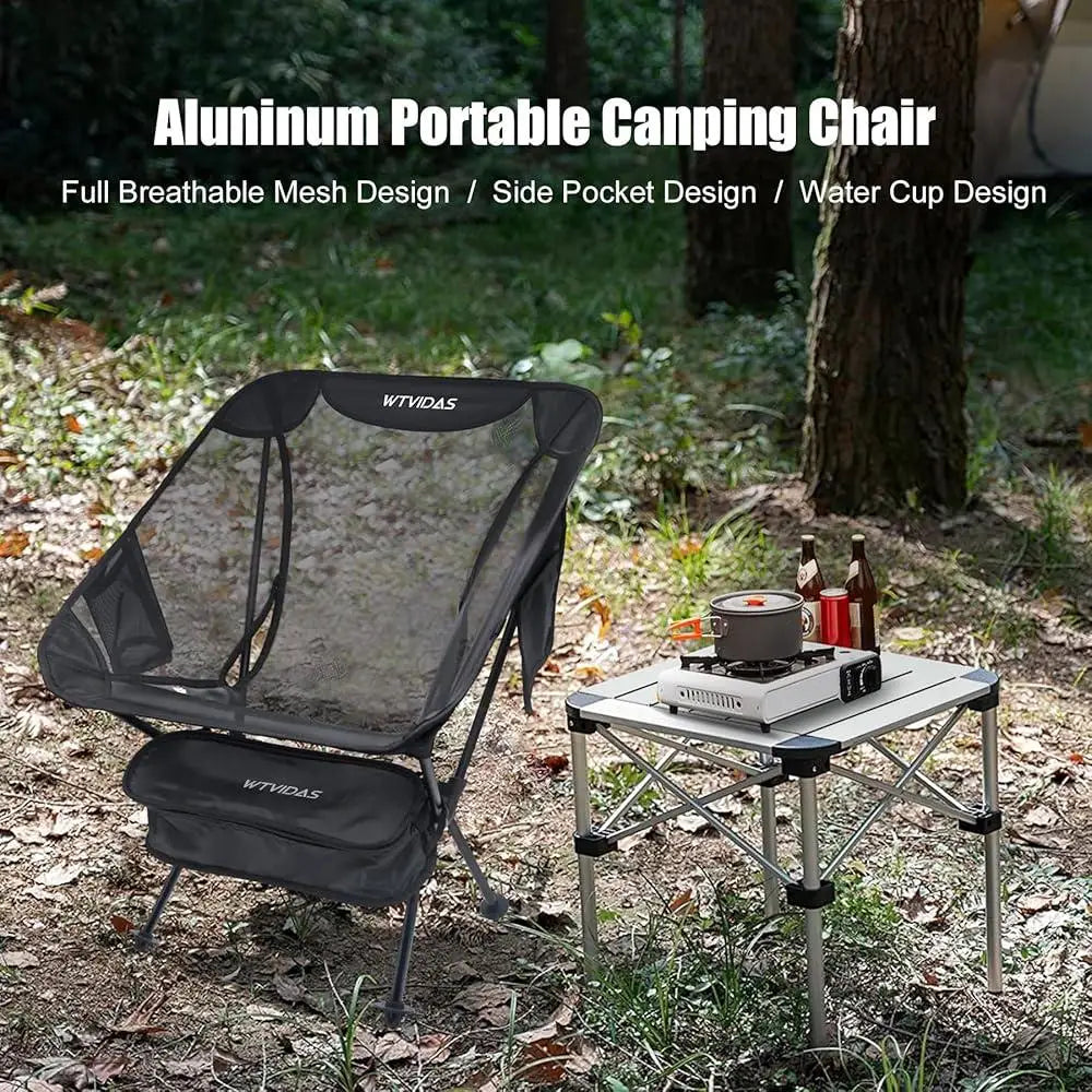 Camping Beach Chairs 2 Pack Compact Ultralight Backpacking Mesh Seating