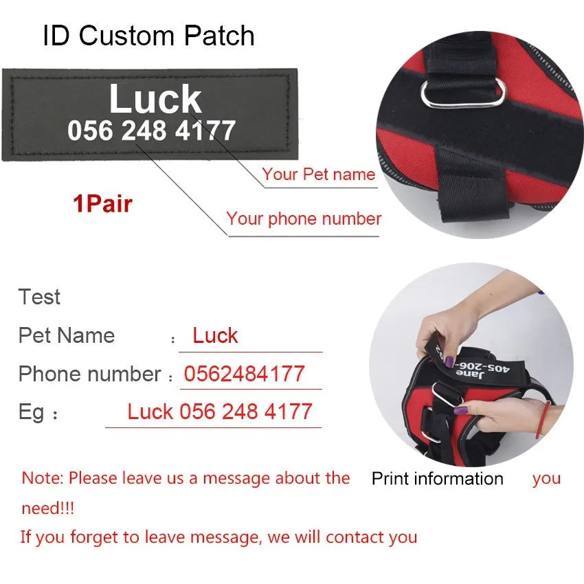 Adjustable Reflective Dog Harness Vest for Outdoor Walking Small to Large Dogs