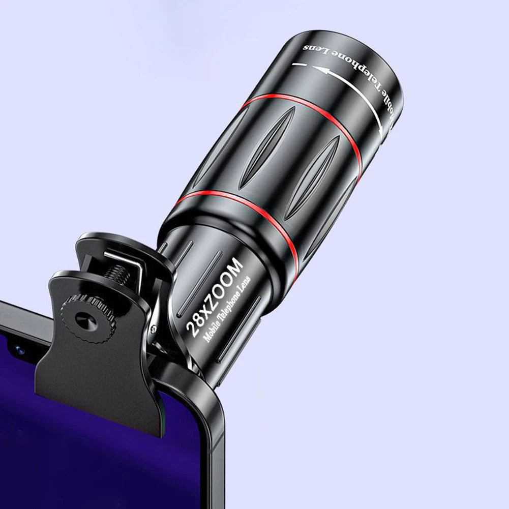 18 28 36X HD Clip On Telephoto Lens Monocular for Camping Hunting and Sports
