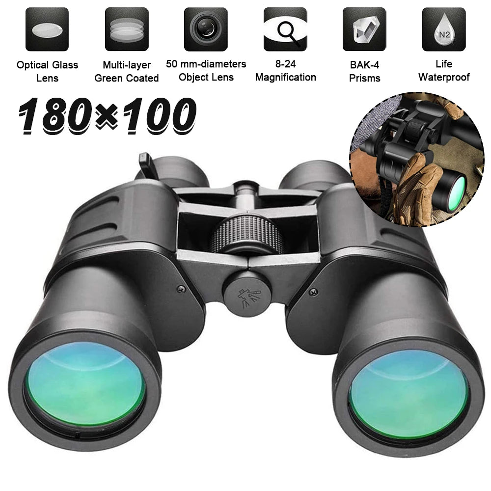 180x100 HD Zoom Telescope with Big Eyepiece for Outdoor Concerts and Camping