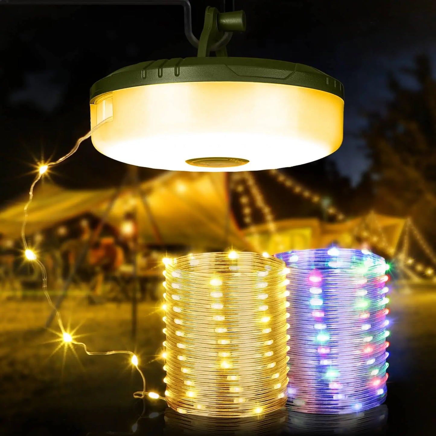 10m Rechargeable Waterproof Outdoor String Lights LED for Garden and Patio Decor