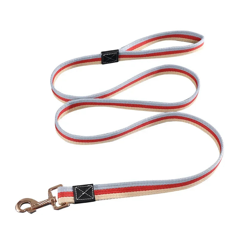 2m Long Non-Slip Rubber Nylon Dog Training Leash for Small to Large Dogs