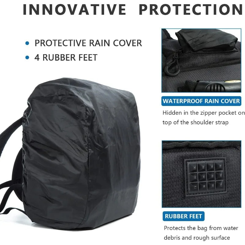 Fishing Tackle Bag Backpack for Men with Tackle Boxes and Rod Holders