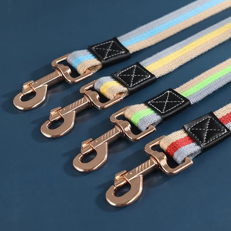 2m Long Non-Slip Rubber Nylon Dog Training Leash for Small to Large Dogs