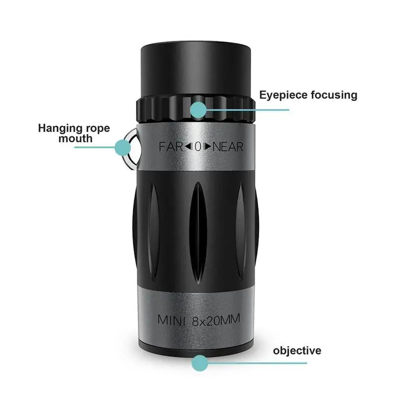 Handheld HD Monocular Telescope 8x20 High Powered Clear Vision for Adults