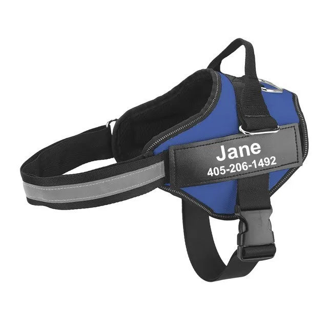 Adjustable Reflective Dog Harness Vest for Outdoor Walking Small to Large Dogs