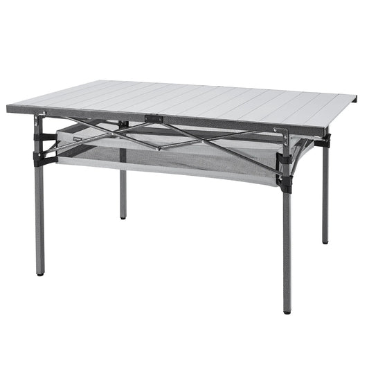 KingCamp Folding Camping Table Lightweight Aluminum with Net Pocket for Outdoor Use
