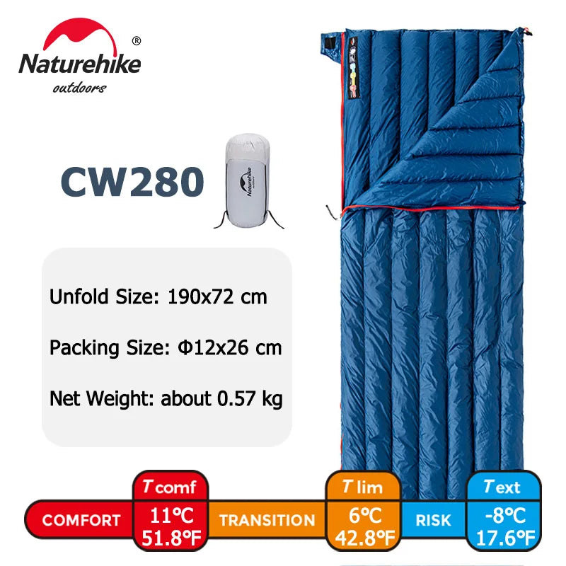 Naturehike Ultralight Goose Down Sleeping Bag Waterproof for Winter Camping