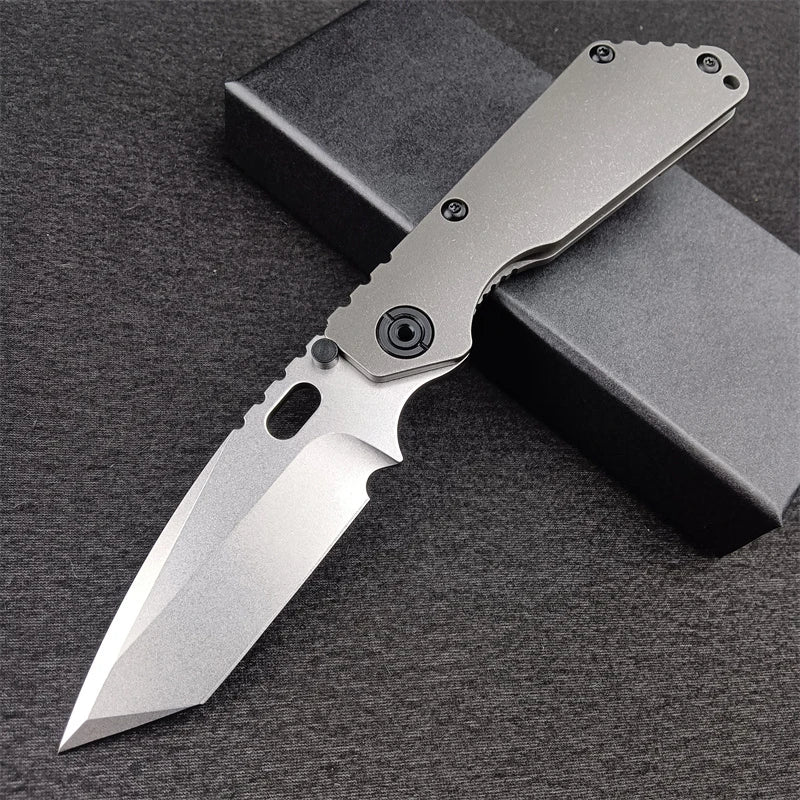 Folding Titanium Pocket Knife for Camping Hiking Self Defense Tactical Gifts