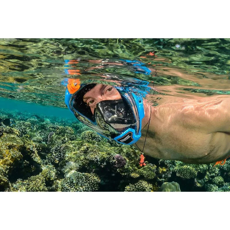 Ocean Reef Aria QR Quick Release Full Face Snorkeling Mask with 180 Degree Vision