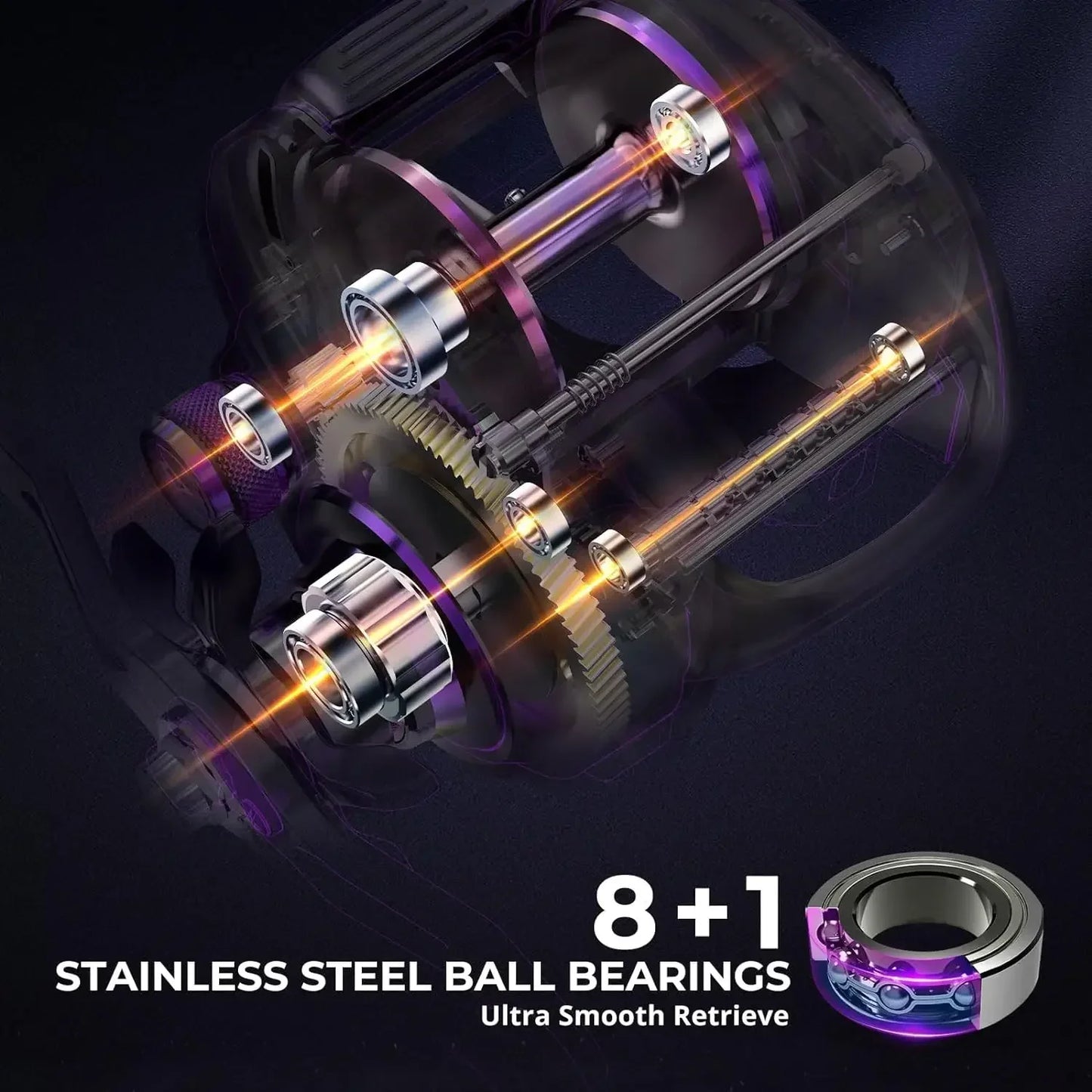 Alijoz 400 Baitcaster Fishing Reel with 38Lbs Max Drag Durable Aluminum Frame