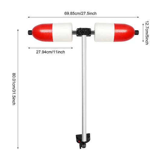 Kayak Outrigger Stabilizer System Easy Install for Fishing Canoe Stability
