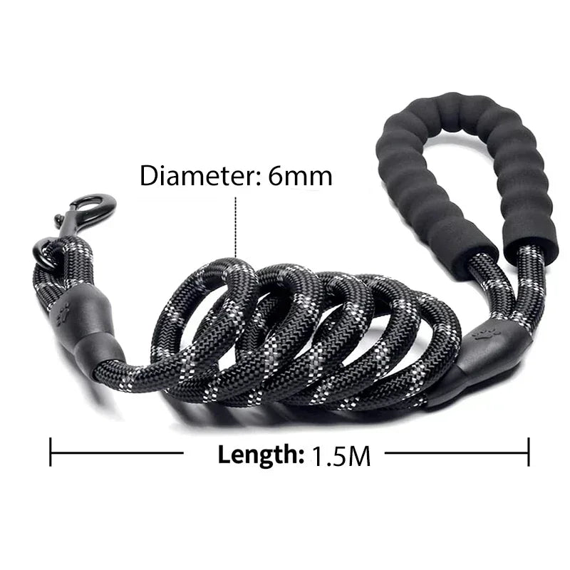 Strong Reflective Dog Leash for Large Medium Small Breeds Perfect for Walks