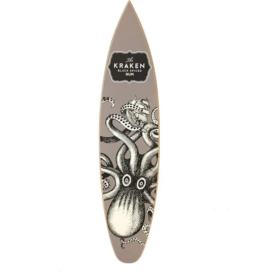 Kraken Black Spice Rum Surfboard 4 Foot Indoor Wall Decor with Hardware