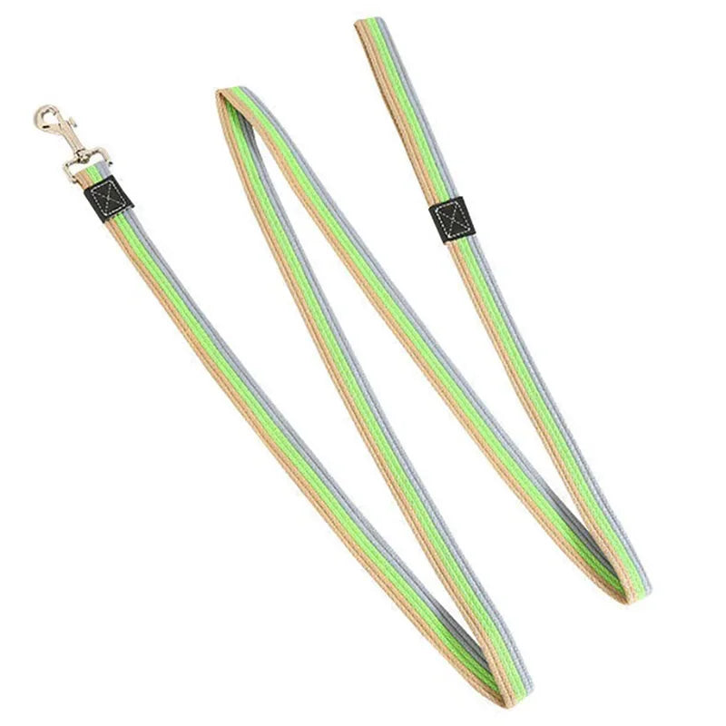 2m Long Non-Slip Rubber Nylon Dog Training Leash for Small to Large Dogs