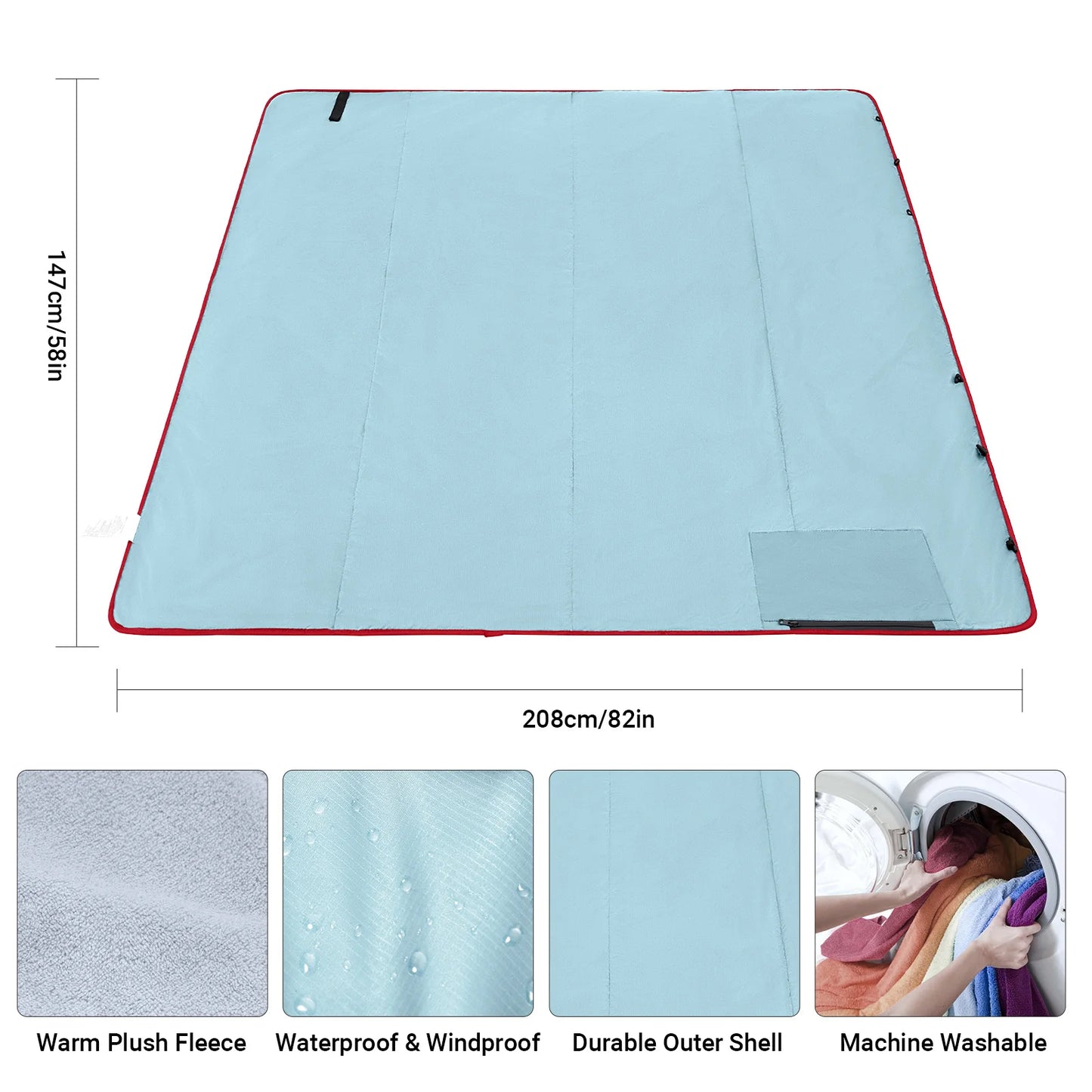 KingCamp Extra Large Outdoor Picnic Blanket Lightweight Sand Mat for Beach Camping