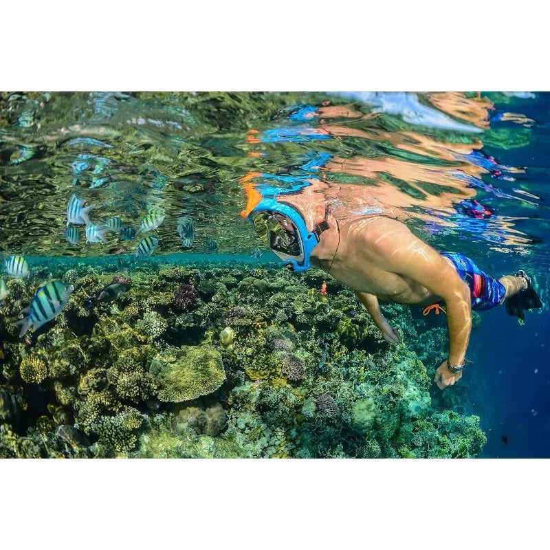 Ocean Reef Aria QR Quick Release Full Face Snorkeling Mask with 180 Degree Vision