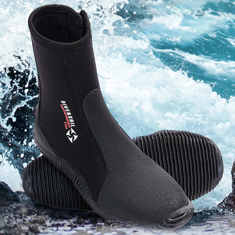 5mm Neoprene Diving Boots Lightweight Surfing Warm Patch Elasticity Booties