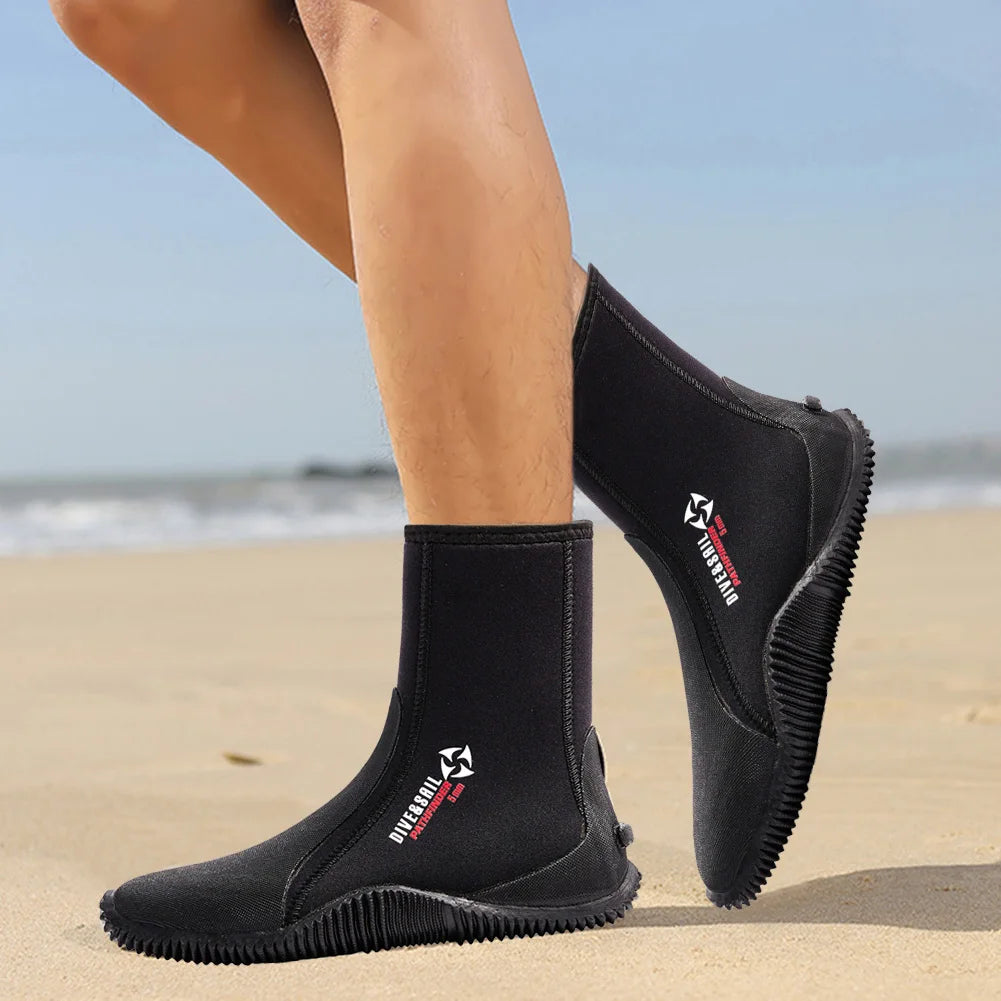 5mm Neoprene Diving Boots Lightweight Surfing Warm Patch Elasticity Booties
