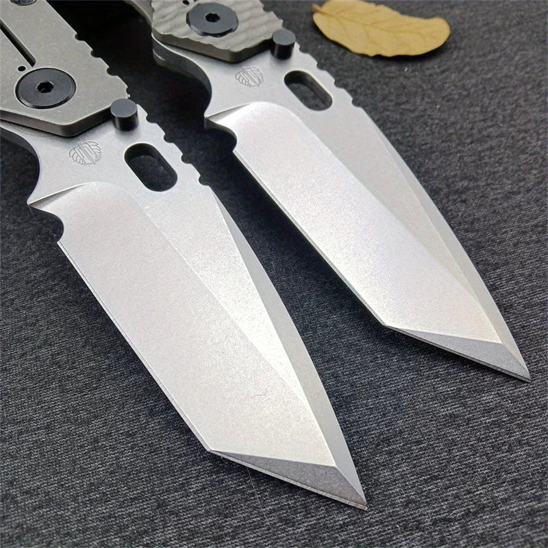 Folding Titanium Pocket Knife for Camping Hiking Self Defense Tactical Gifts
