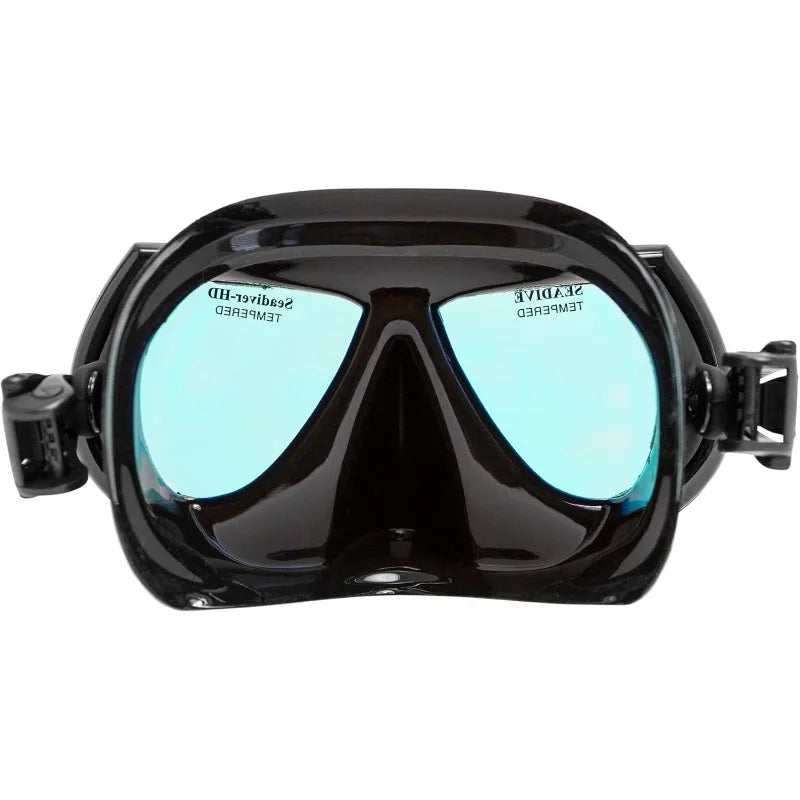 SeaDiver RayBlocker HD Diving Mask with TruVue Lens and Silicone Skirt
