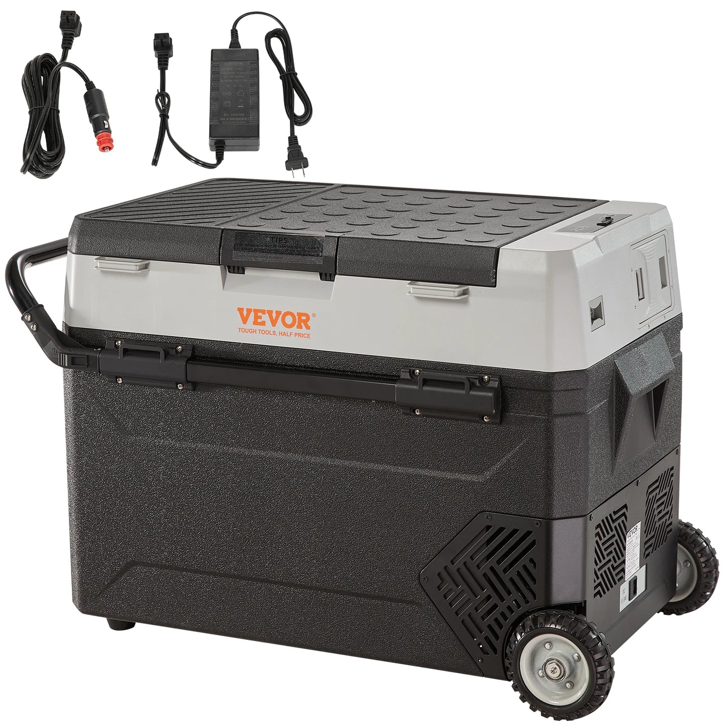 VEVOR Portable Car Refrigerator 35L 45L 55L With Wheels For Camping And Travel