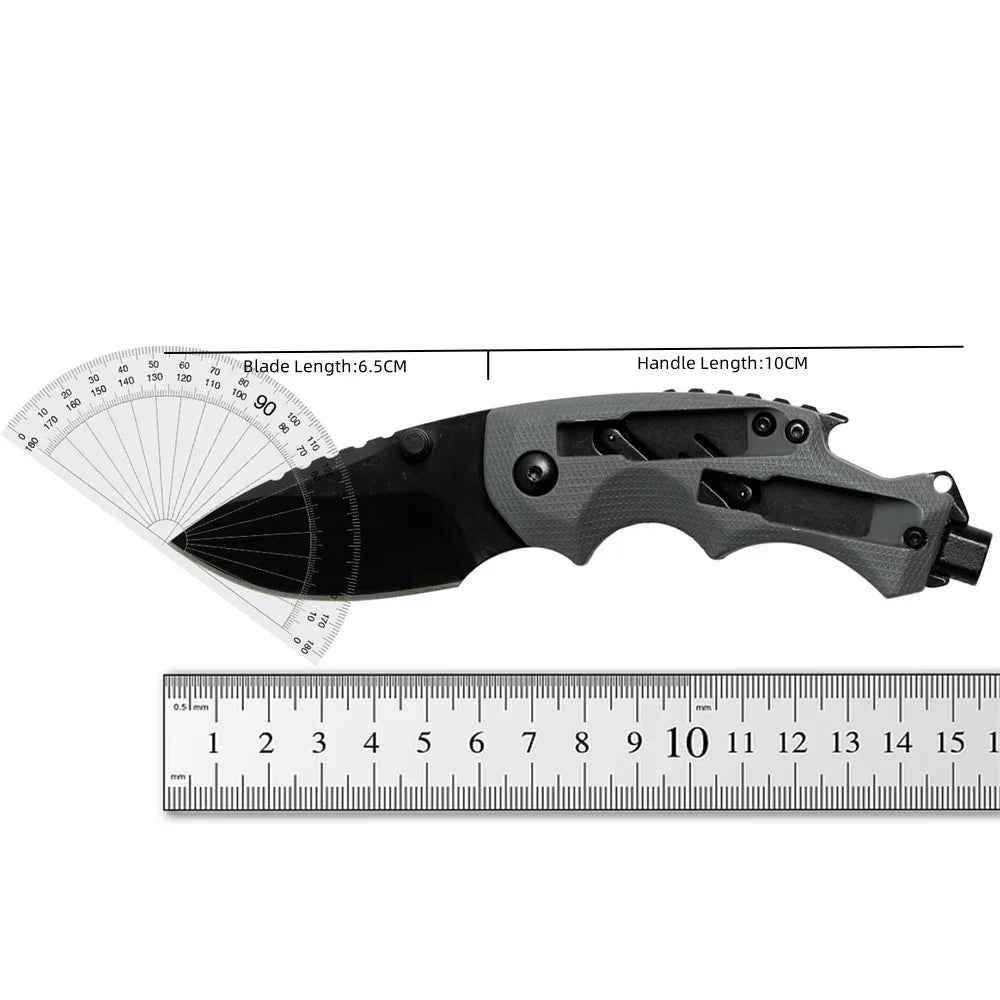 KS 8720 Folding Pocket Knife with 8Cr13Mov Blade for Camping and Outdoor Use