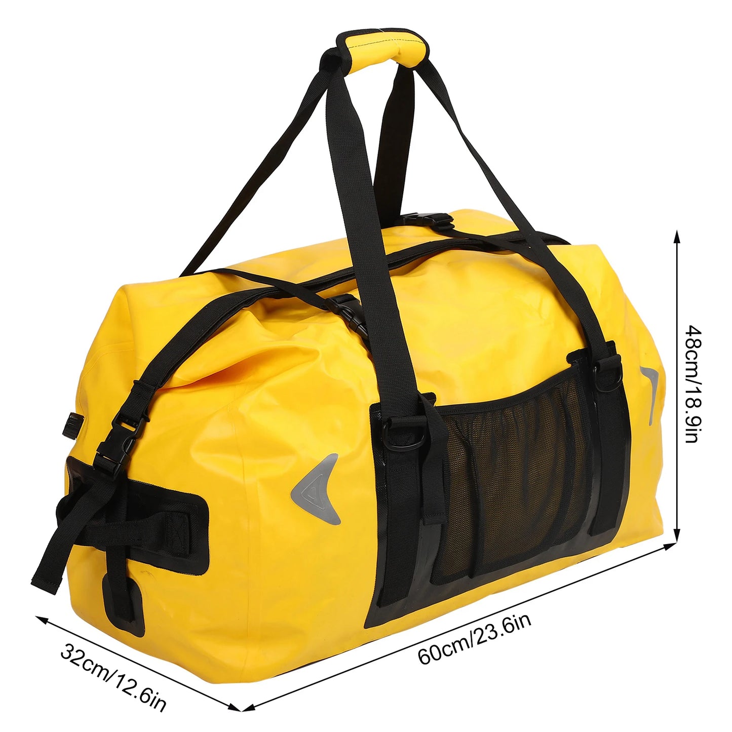 65L Waterproof Mesh Cloth Motorcycle Rear Seat Bag for Large Capacity Storage