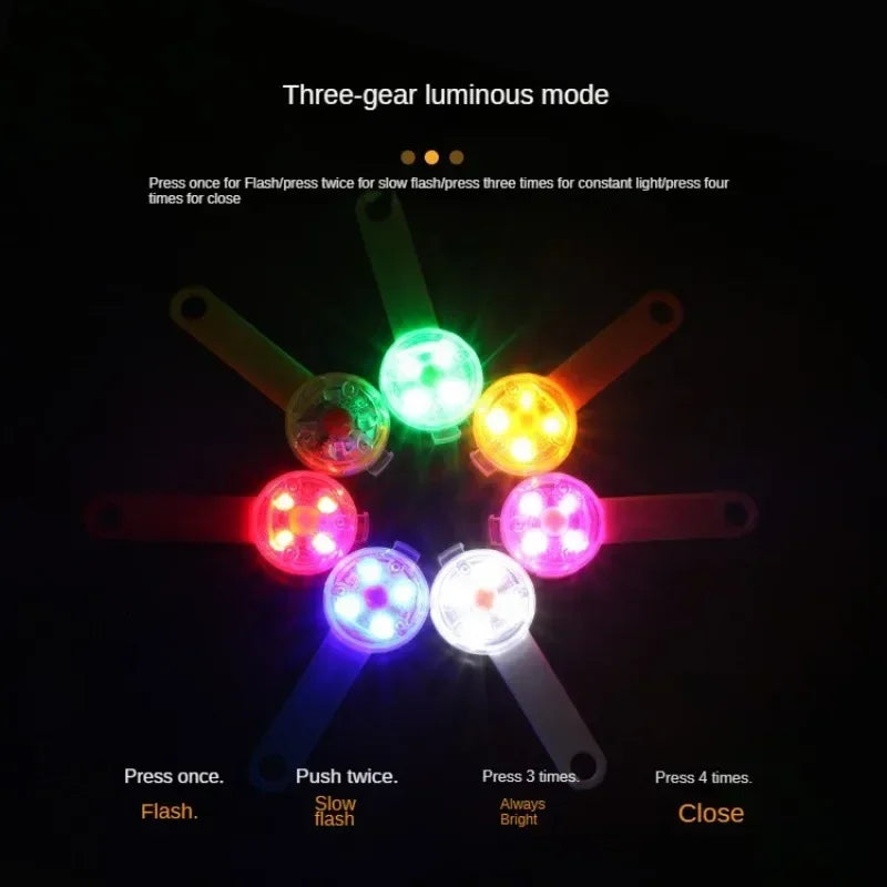 LED Dog Cat Collar Pendant Night Safety Light IPX7 Waterproof Flashing Harness