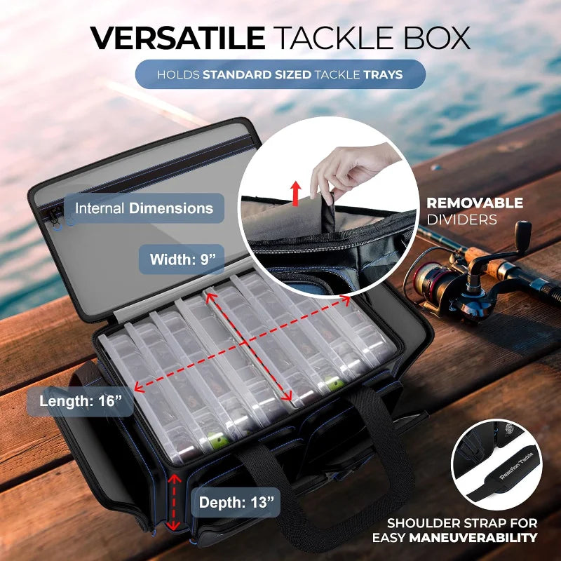 Reaction Tackle Salt Water Resistant Fishing Tackle Bag with Dividers