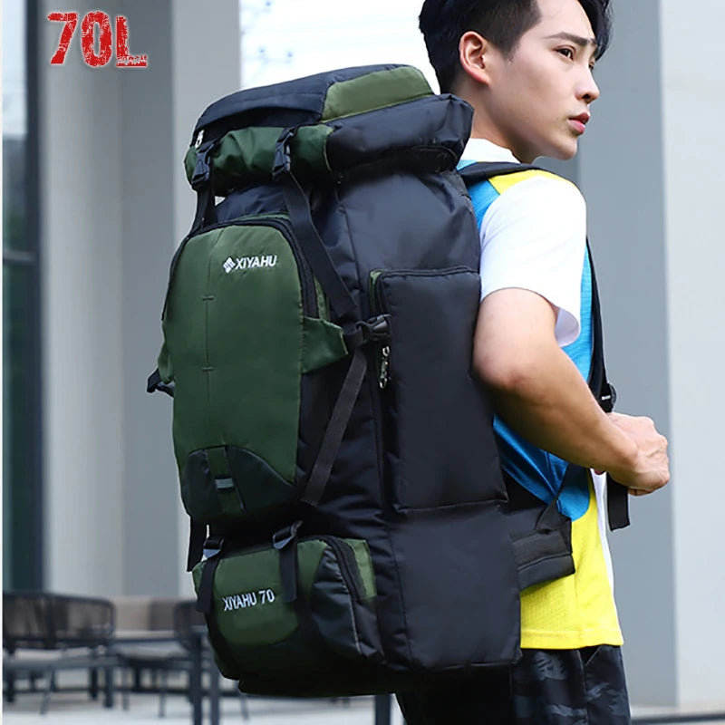 High Capacity Waterproof Hiking Backpack for Men and Women 70L Outdoor Travel Bag