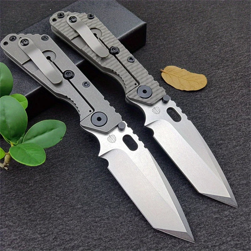 Folding Titanium Pocket Knife for Camping Hiking Self Defense Tactical Gifts